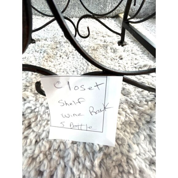 Wine Rack Counter Top 5 Bottle Metal Black 14x9 - Picture 8 of 8